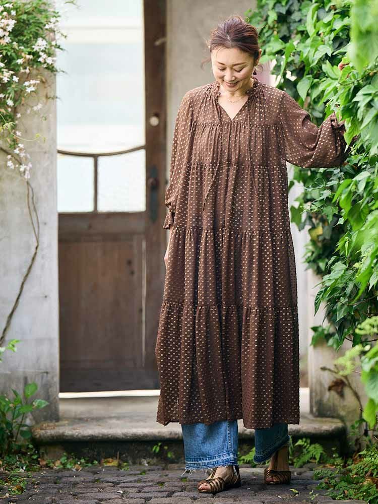 ドットジャガードティアードワンピース | HUG O WaR ONLINE STORE
