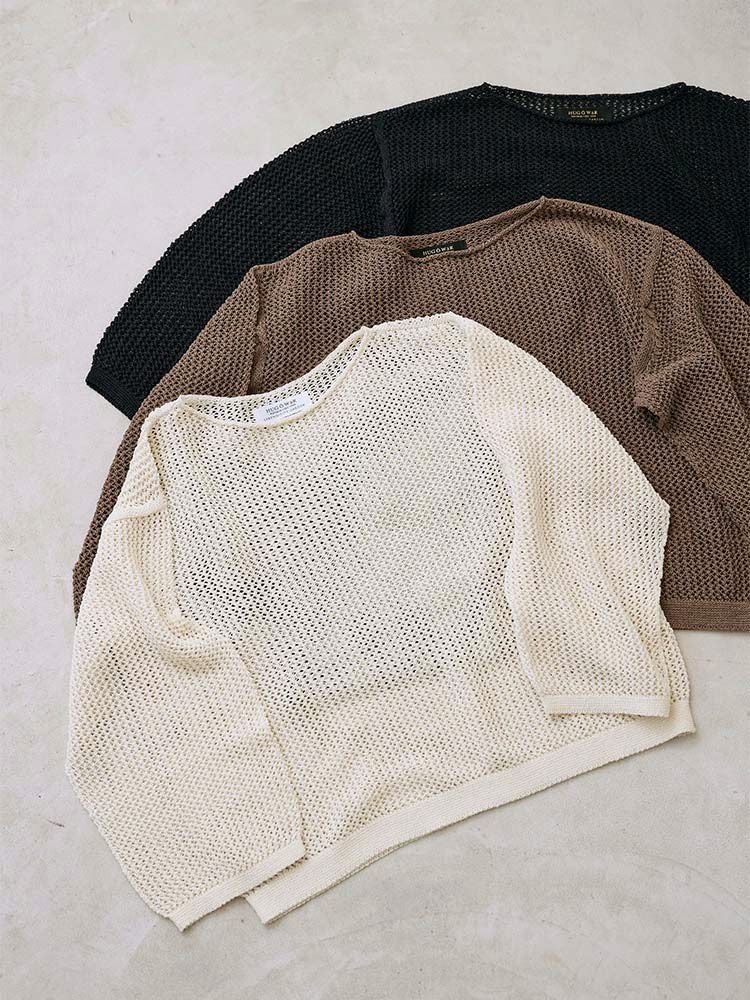 ハグオーワー⭐︎ ペーパーヤーンメッシュニット新品 ペーパーヤーンメッシュニット | HUG O WaR ONLINE STORE