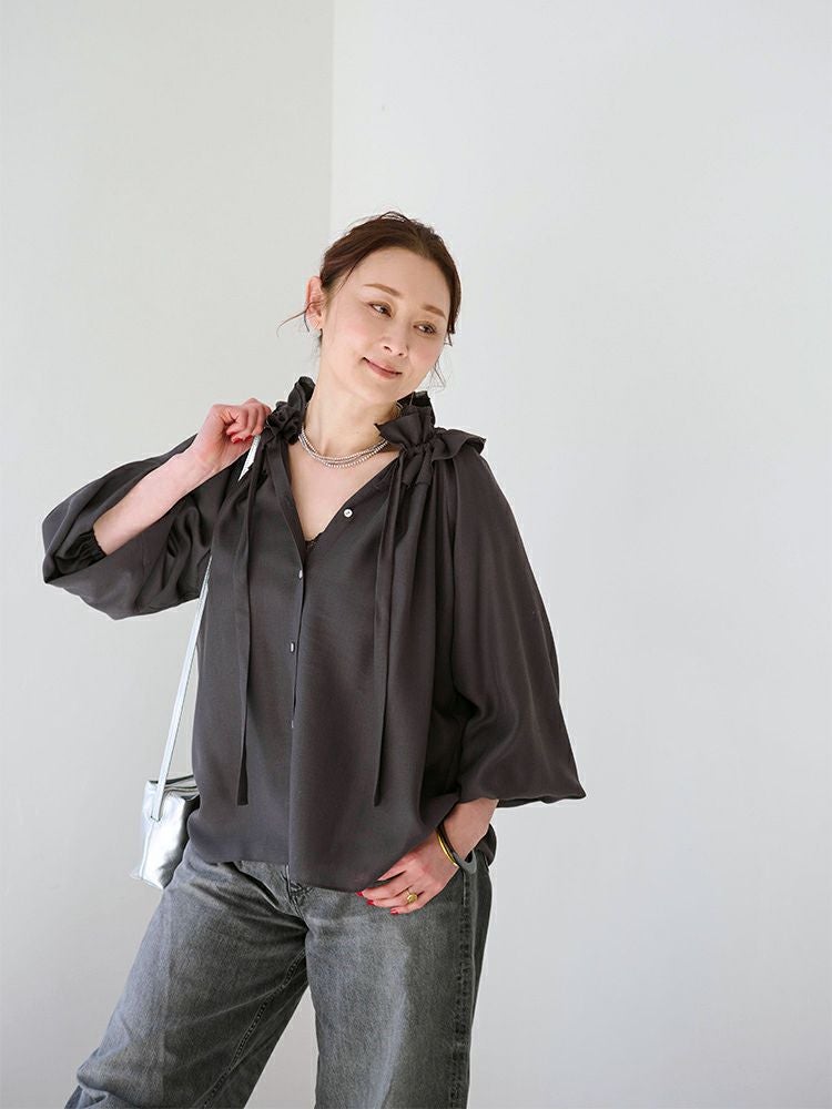 ビエラダブルフリルカラーリボンブラウス | HUG O WaR ONLINE STORE