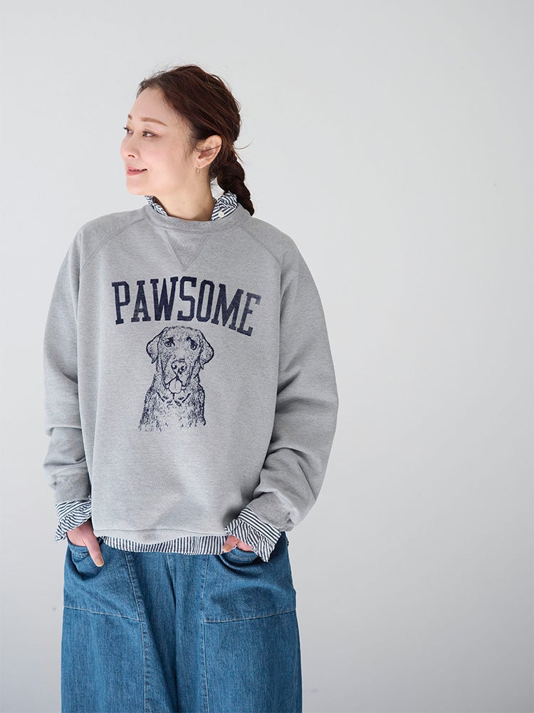 REMI RELIEF×HUG O WaRコラボクルーネックスウェット(PAWSOME) | HUG O