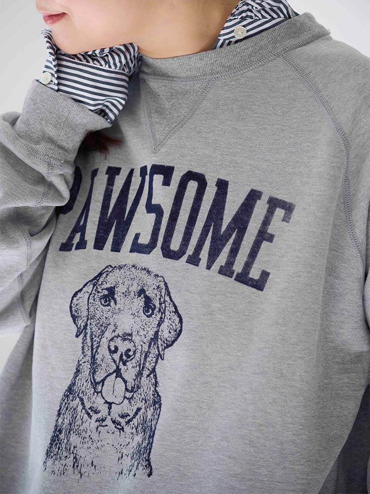 REMI RELIEF×HUG O WaRコラボクルーネックスウェット(PAWSOME) | HUG O