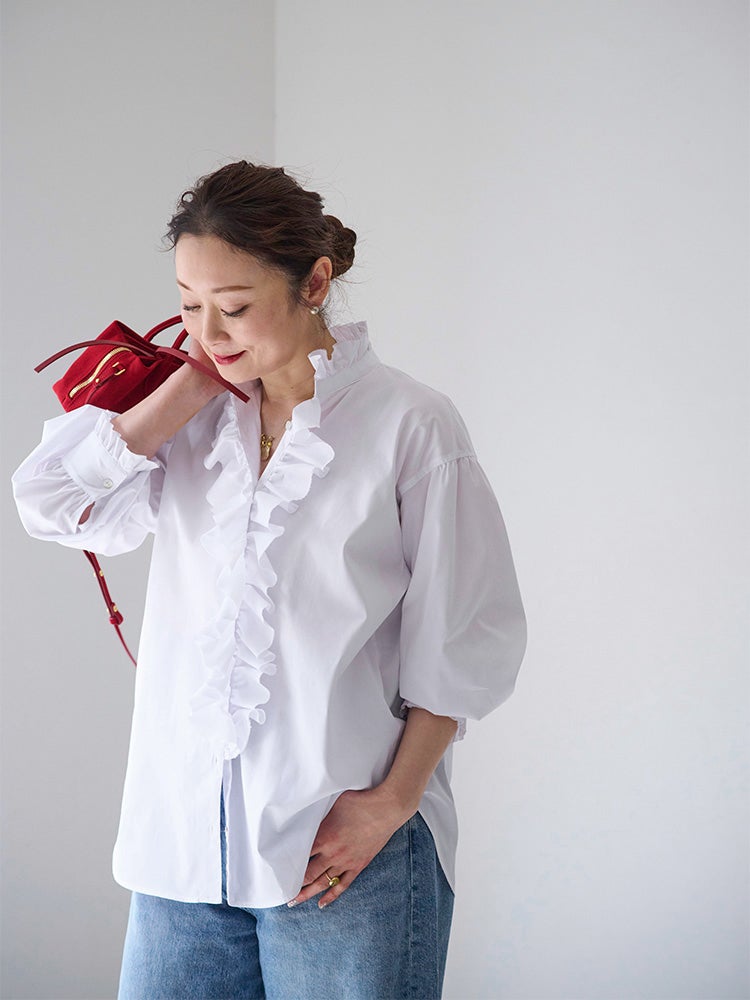 SIDOGRAS無地ラッフルフリルシャツ | HUG O WaR ONLINE STORE