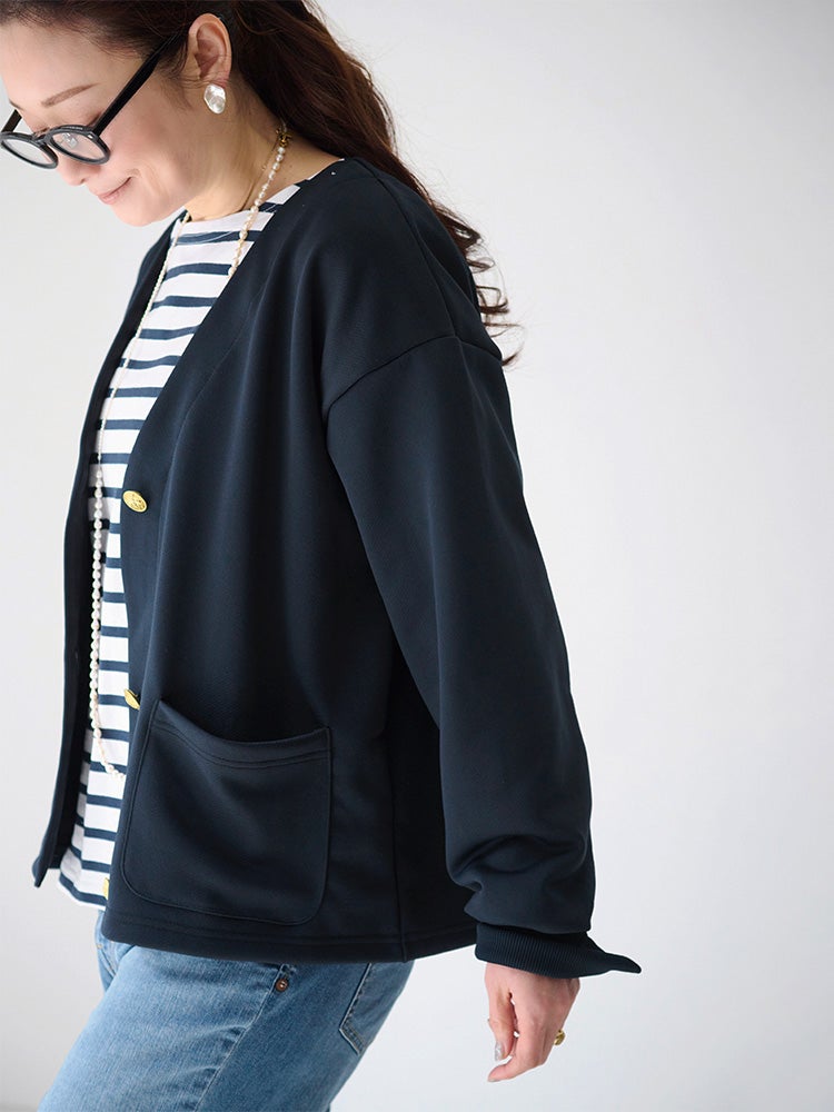 Vネック金ボタンカットソーカーディガン | HUG O WaR ONLINE STORE