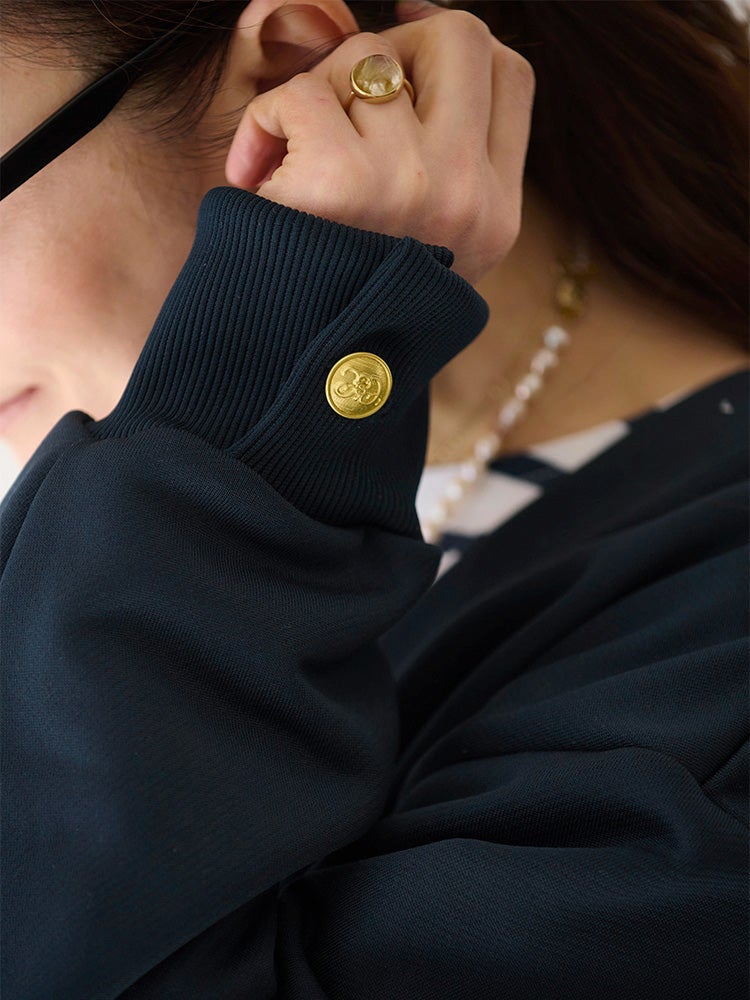⭐️新品 cloth ＆ cross Vネック金ボタンカットソーカーディガン Vネック金ボタンカットソーカーディガン | HUG O WaR ONLINE STORE
