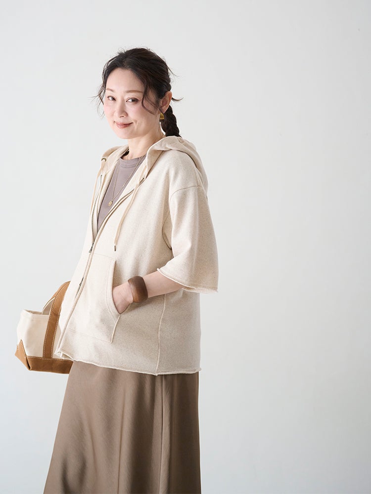 ミニ裏毛ジップアップハーフスリーブフーディー | HUG O WaR ONLINE STORE