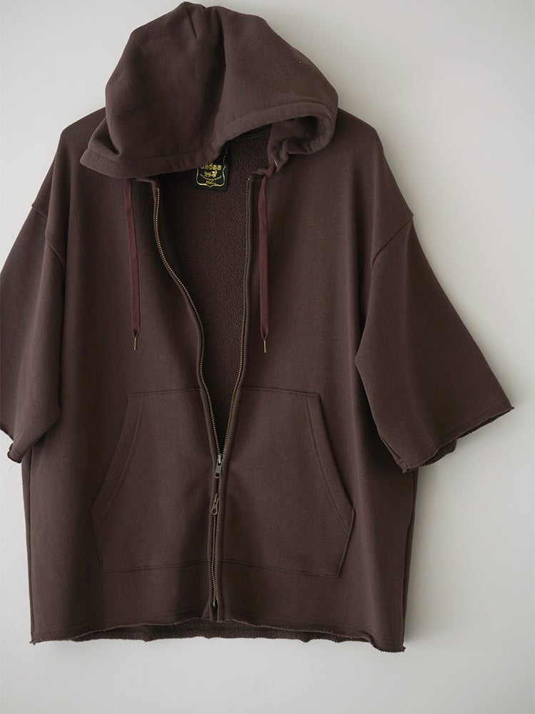ミニ裏毛ジップアップハーフスリーブフーディー | HUG O WaR ONLINE STORE