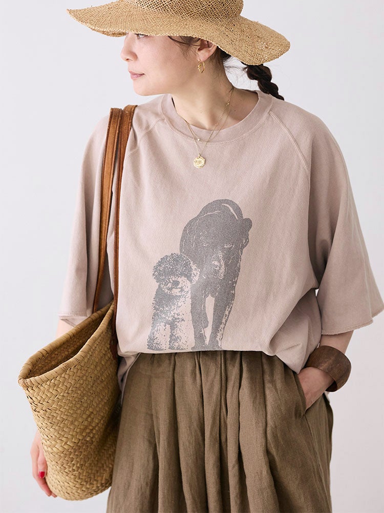 ハグオーワー × レミレリーフ PAWSOME フットボールTシャツ REMI RELIEF×HUG O WaRコラボ天竺ハーフスリーブDog T-sh | HUG O WaR