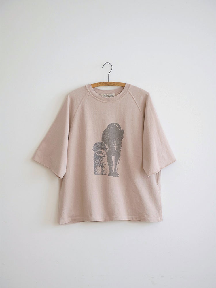 新品未使用、REMI コラボハグオーワー五分丈トレーナー REMI RELIEF×HUG O WaRコラボ天竺ハーフスリーブDog T-sh | HUG O WaR