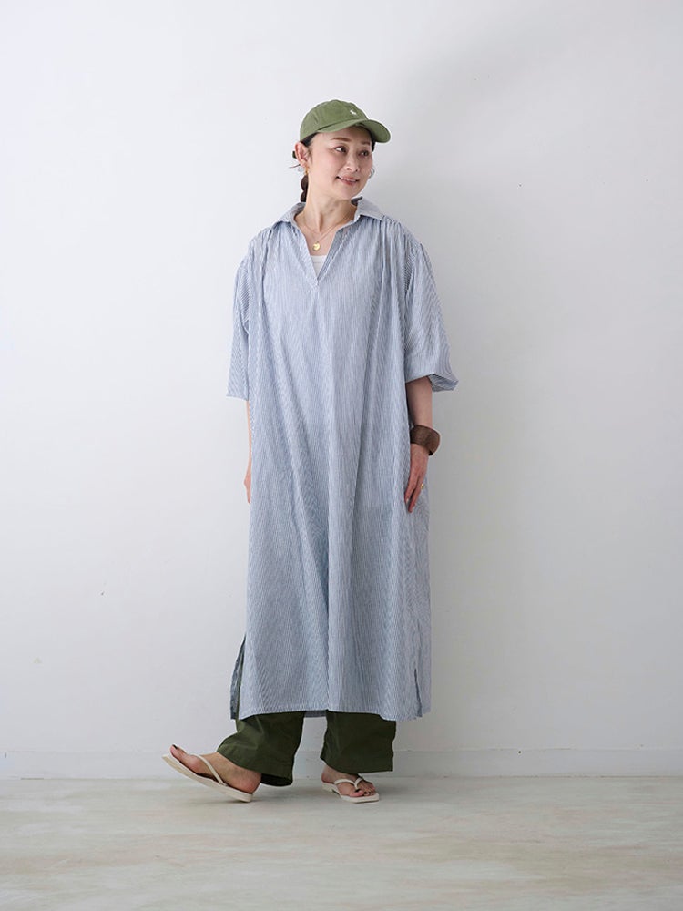 コットンストライプスキッパーシャツワンピース | HUG O WaR ONLINE STORE