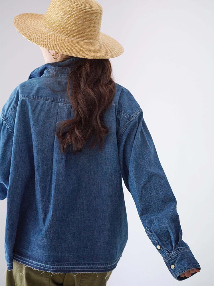 デニムクロップドフリンジシャツ | HUG O WaR ONLINE STORE