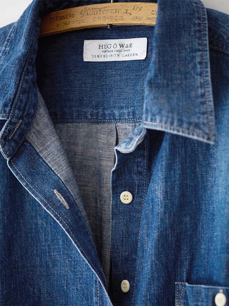 デニムクロップドフリンジシャツ | HUG O WaR ONLINE STORE