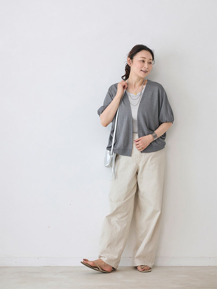 リネンドルマンスリーブショートカーディガン | HUG O WaR ONLINE STORE